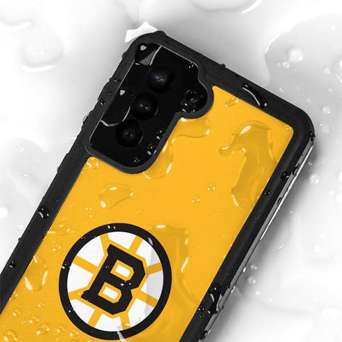 NHL Boston Bruins Solid Background Galaxy S24 Waterproof Case